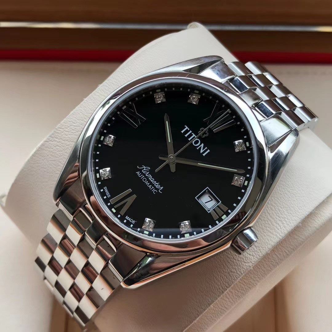 Longines Black Automatic (self-winding) watch
