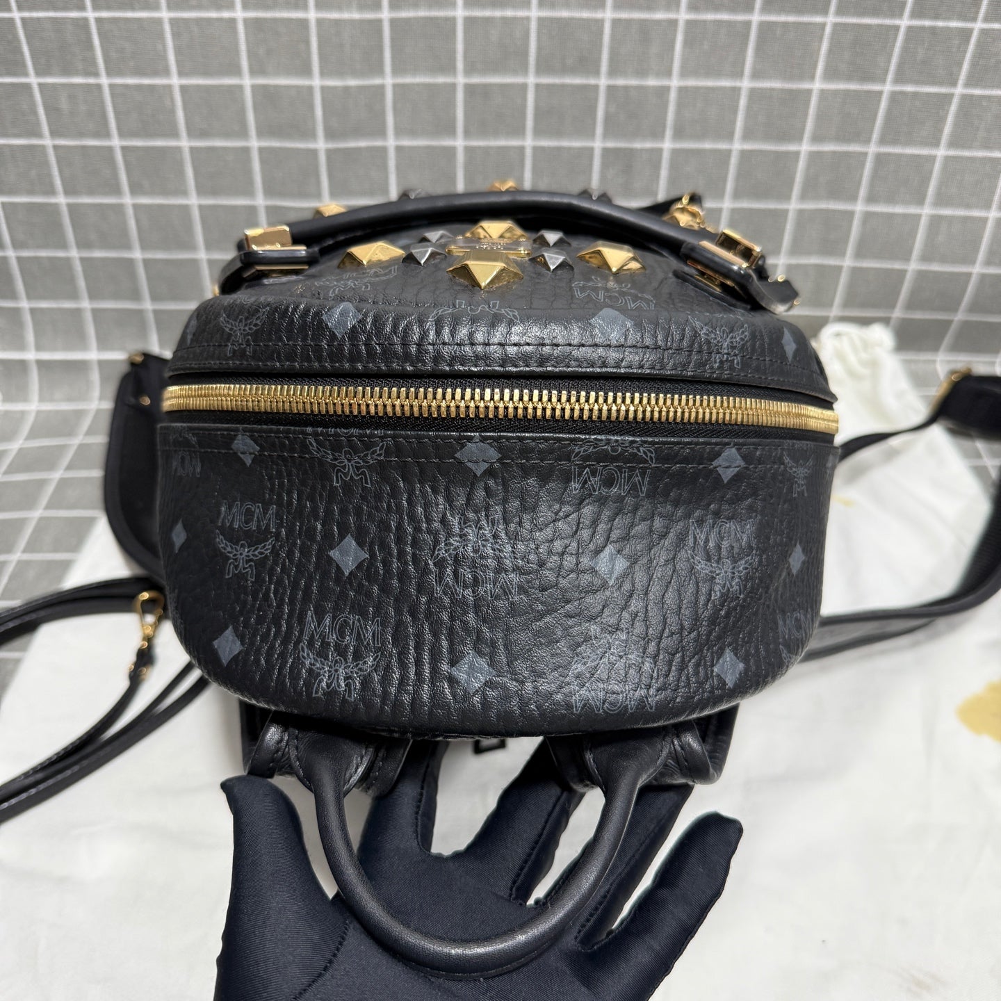MCM Leather Gold