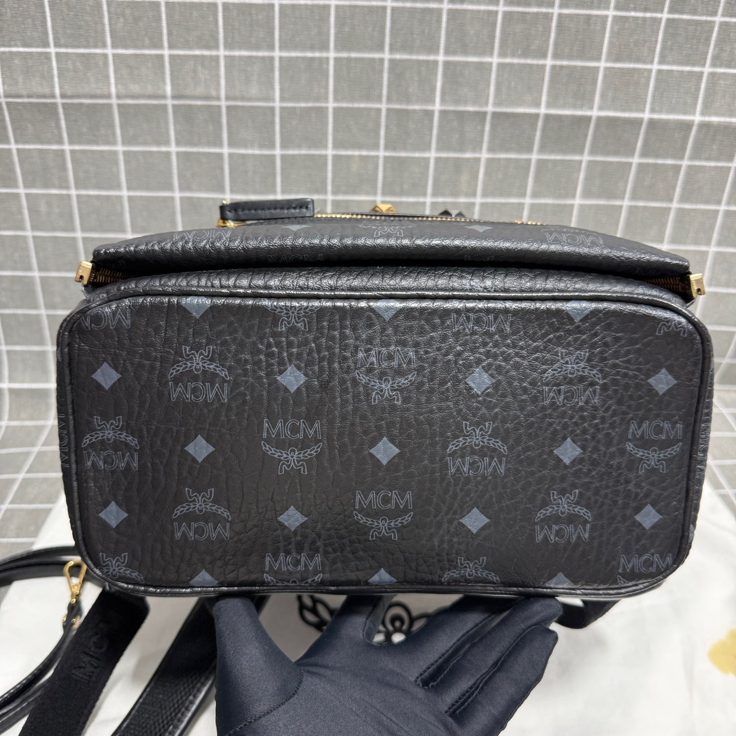 MCM Leather Gold