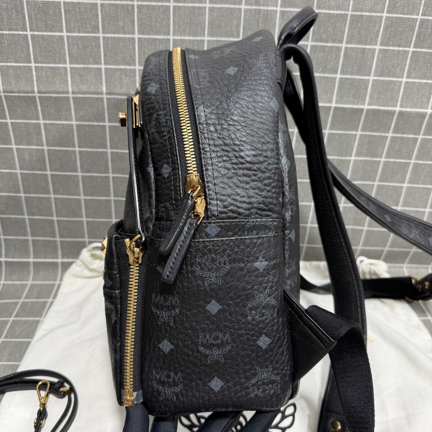 MCM Leather Gold