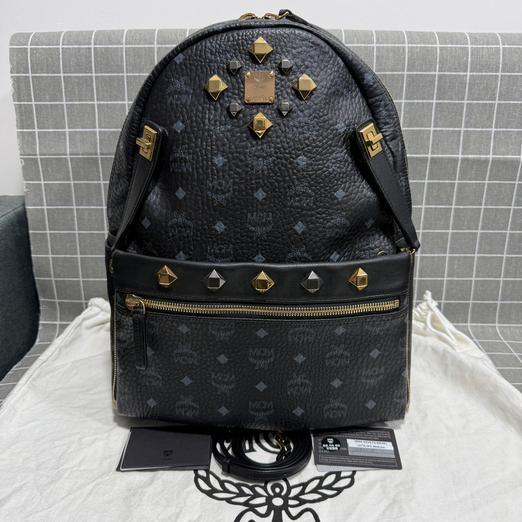 MCM Leather Backpack MMKBAVE02BK001