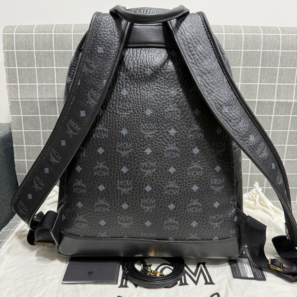 MCM Leather Backpack MMKBAVE02BK001
