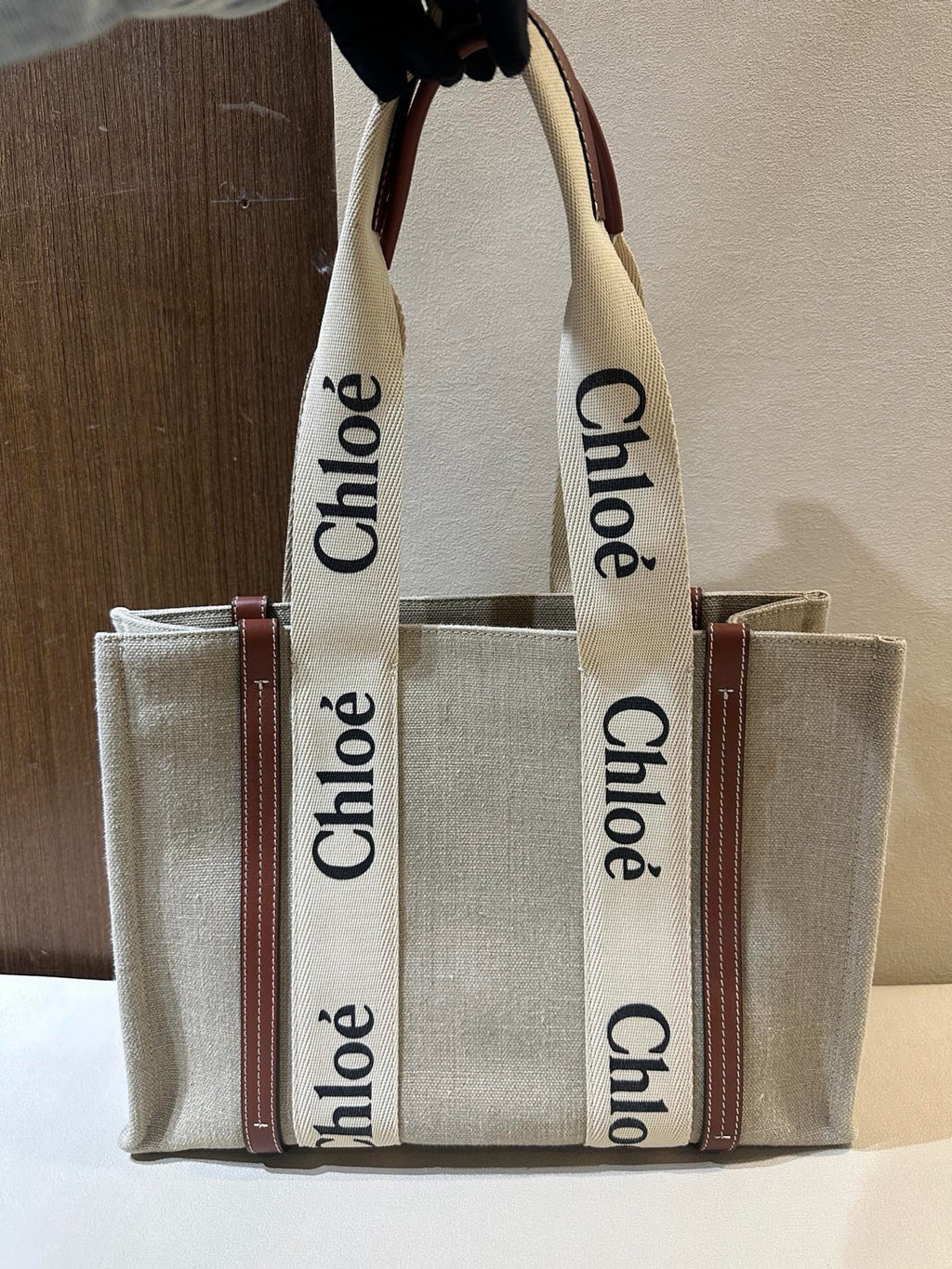 Chloe Linen Beige Tote
