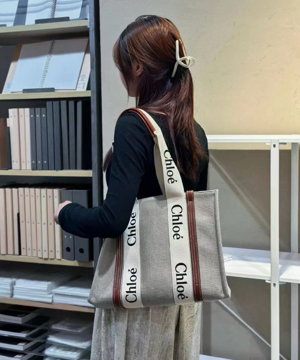 Chloe Linen Beige Tote