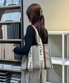 Chloe Linen Beige Tote
