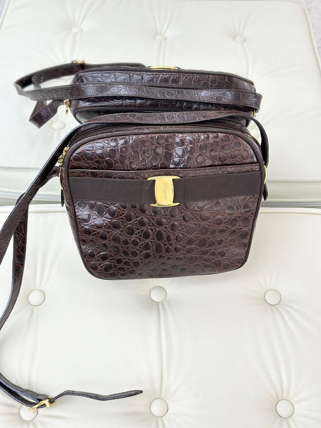 Salvatore Ferragamo Brown Crossbody