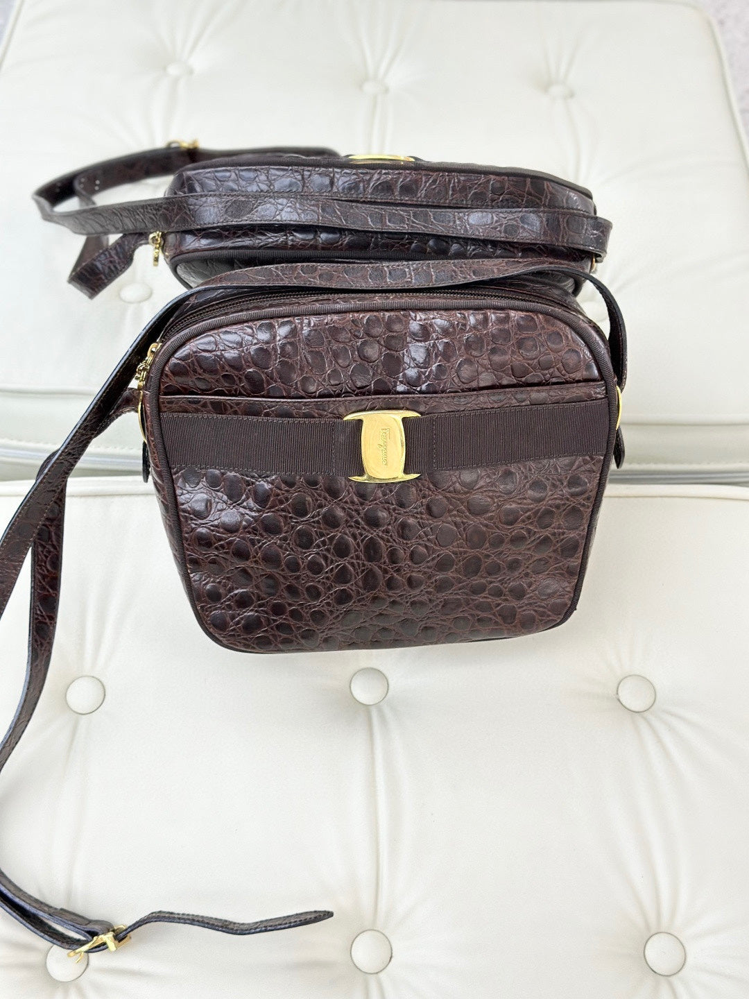 Salvatore Ferragamo Brown Crossbody