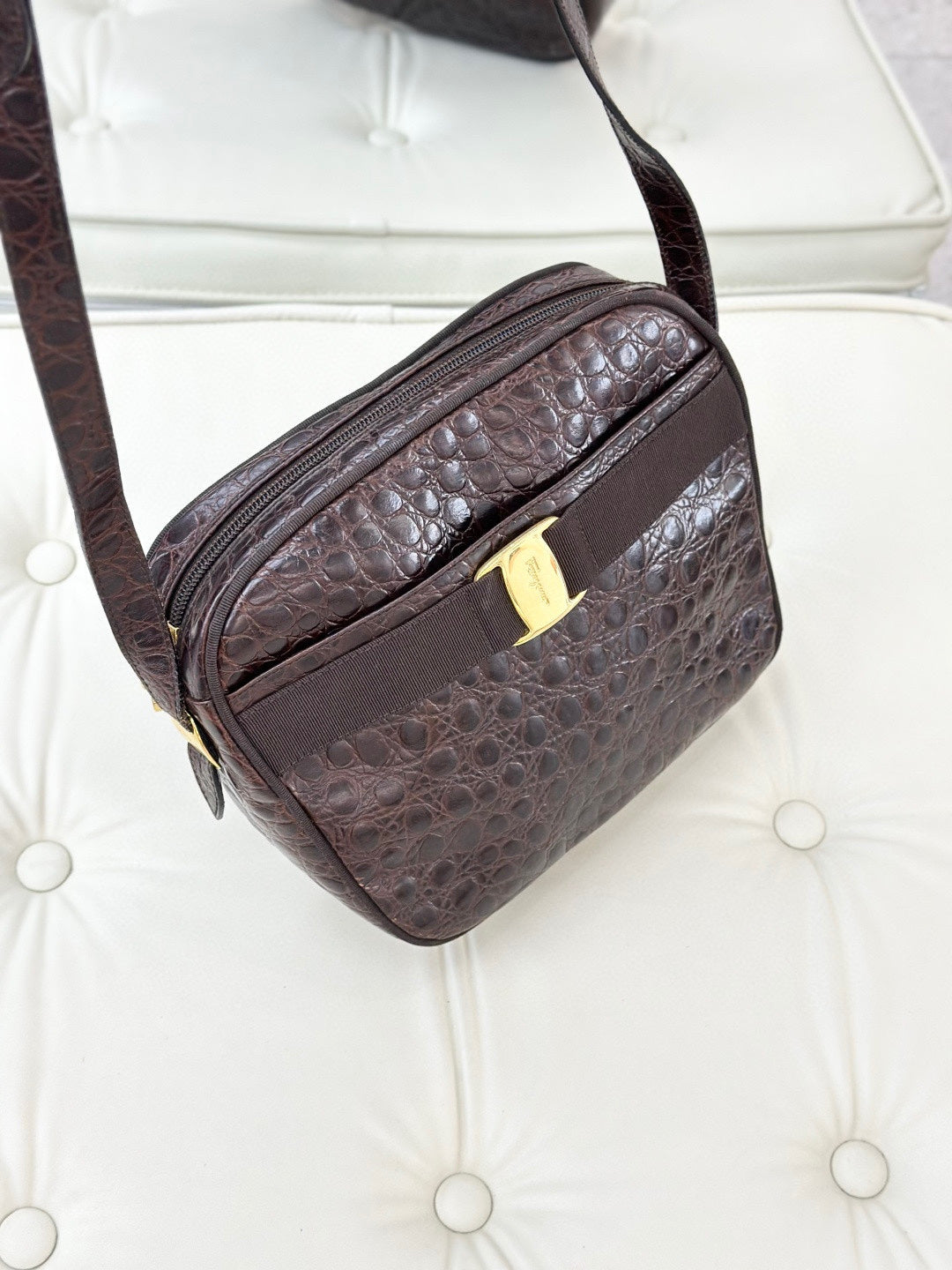 Salvatore Ferragamo Brown Crossbody
