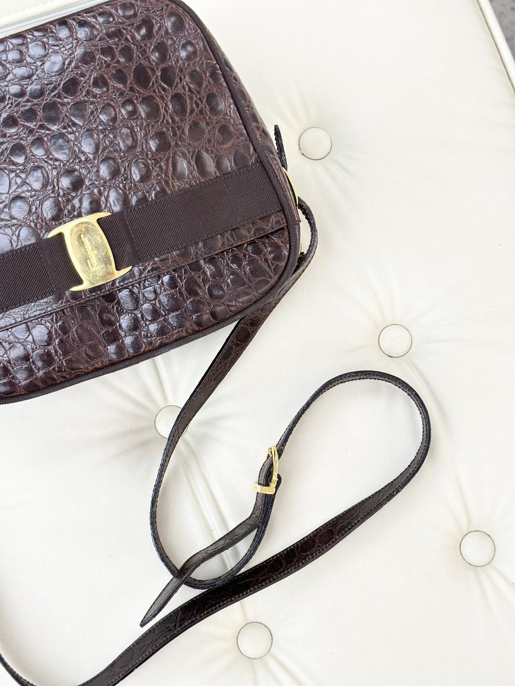 Salvatore Ferragamo Brown Crossbody