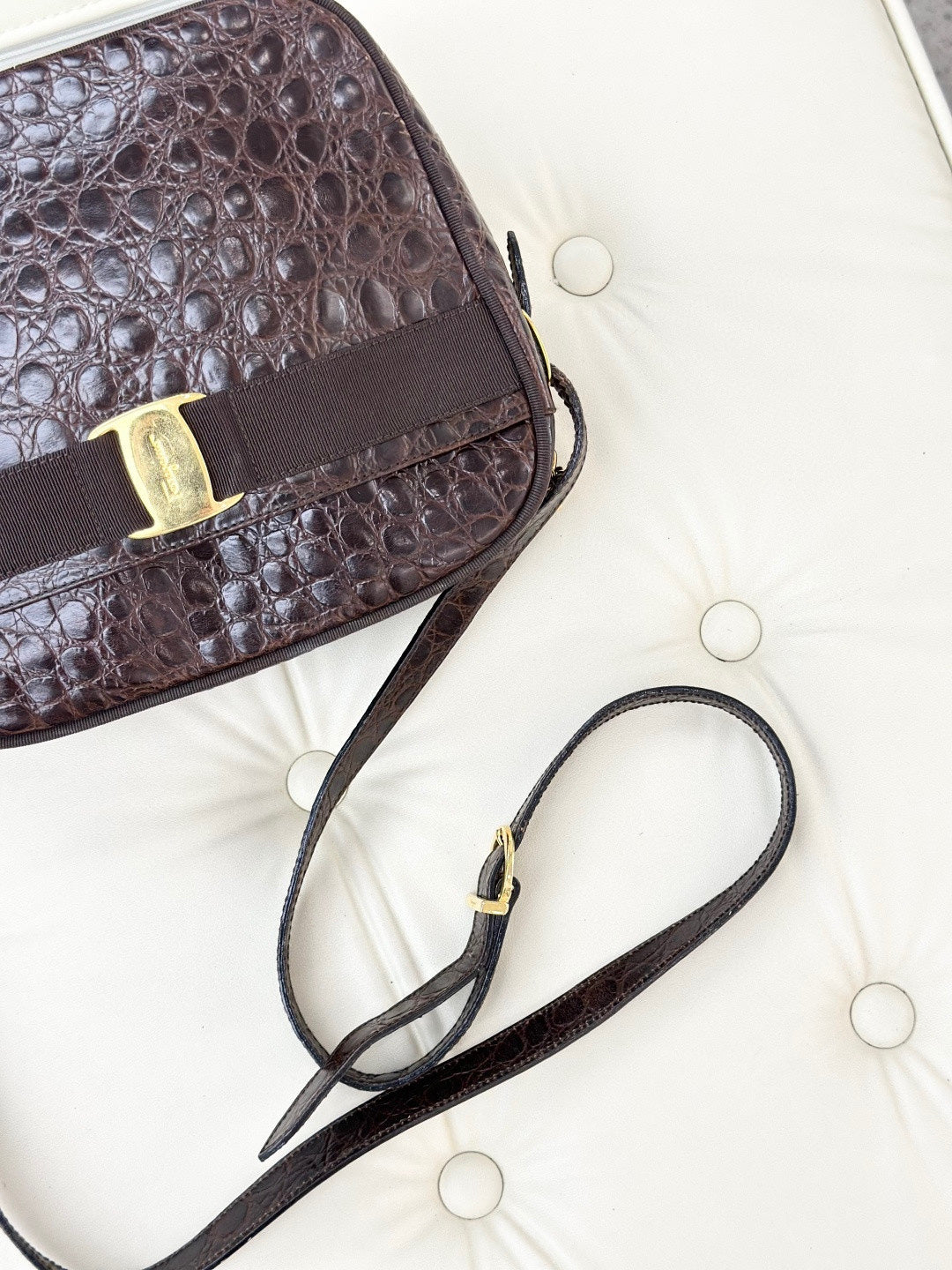 Salvatore Ferragamo Brown Crossbody