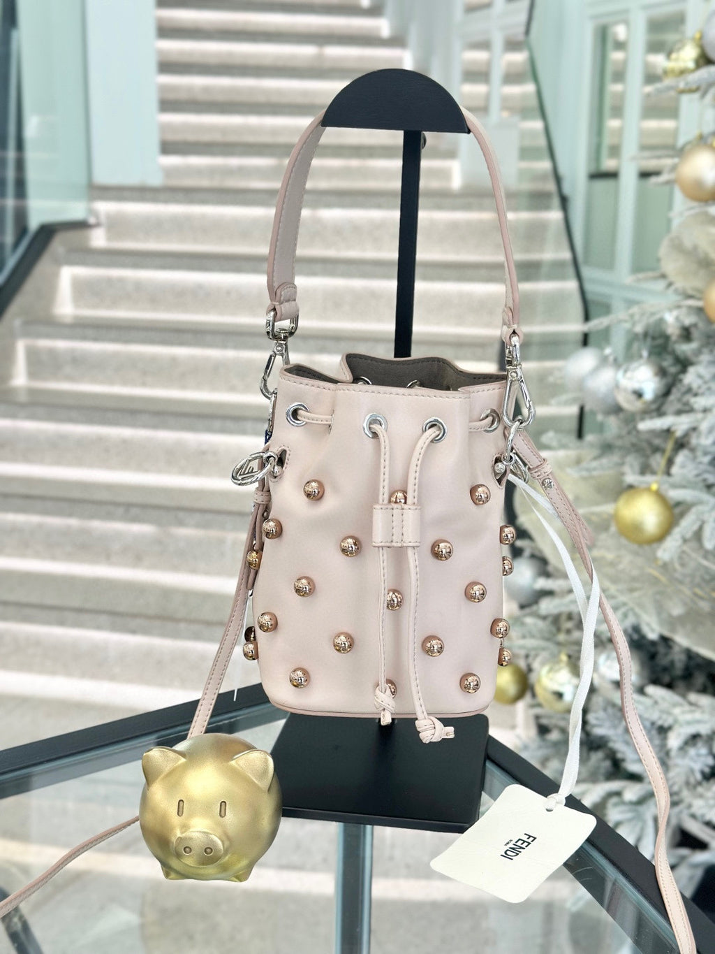 Fendi Rose gold Bucket & Drawstring Bag