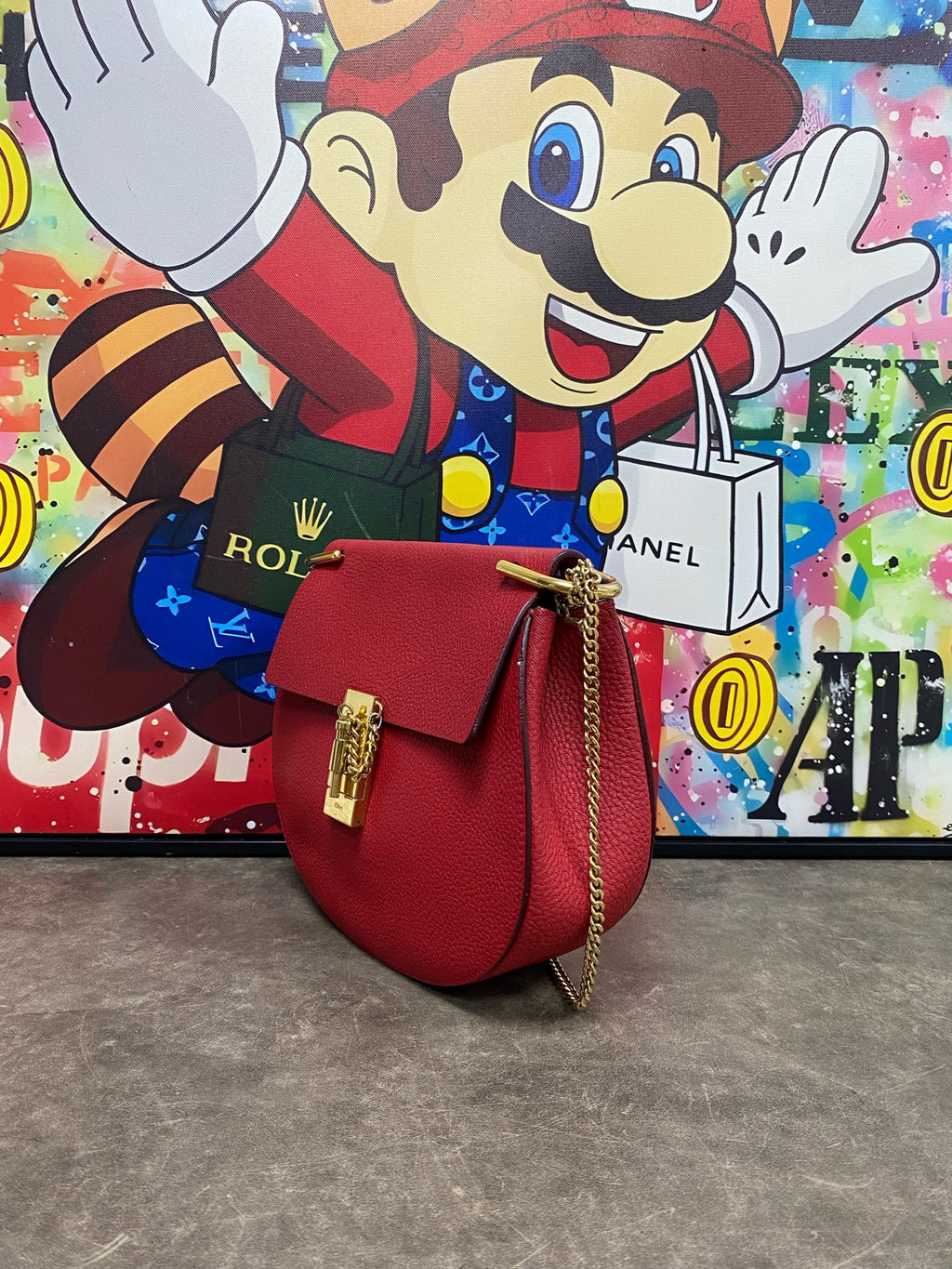 Chloe Metal Red Crossbody