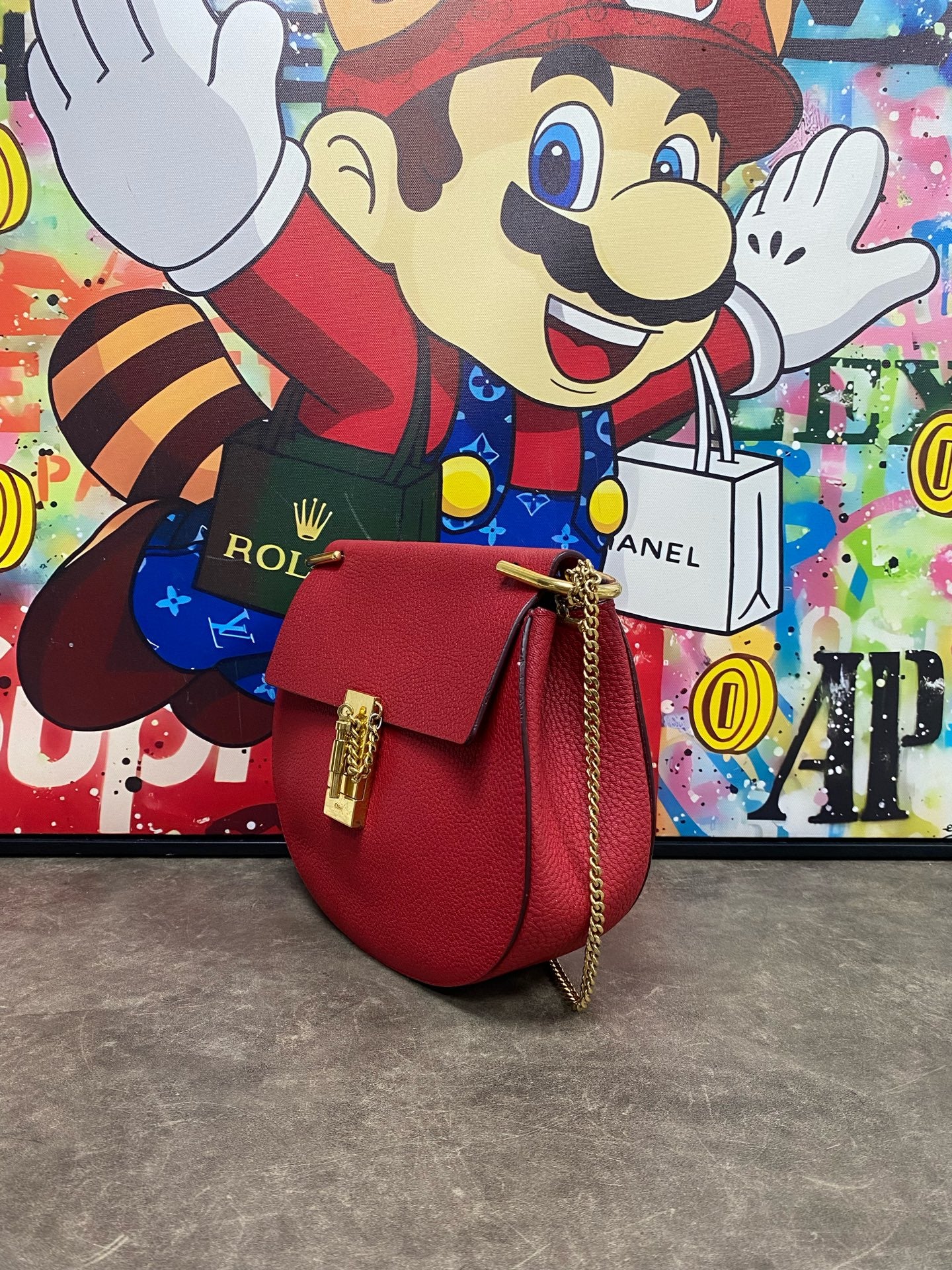 Chloe Metal Red Crossbody