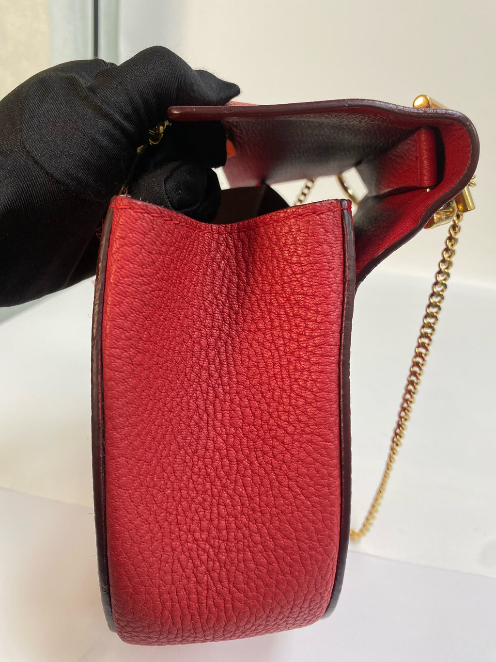 Chloe Metal Red Crossbody