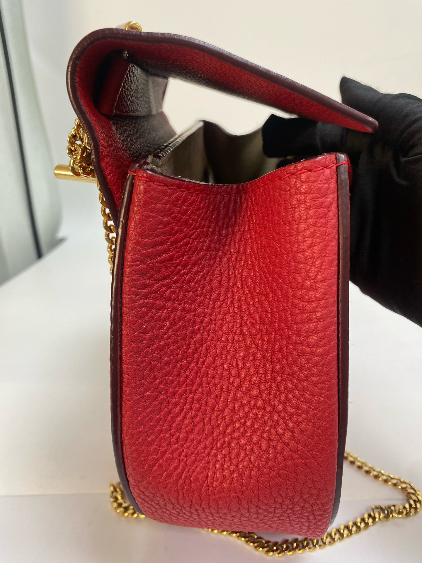 Chloe Metal Red Crossbody