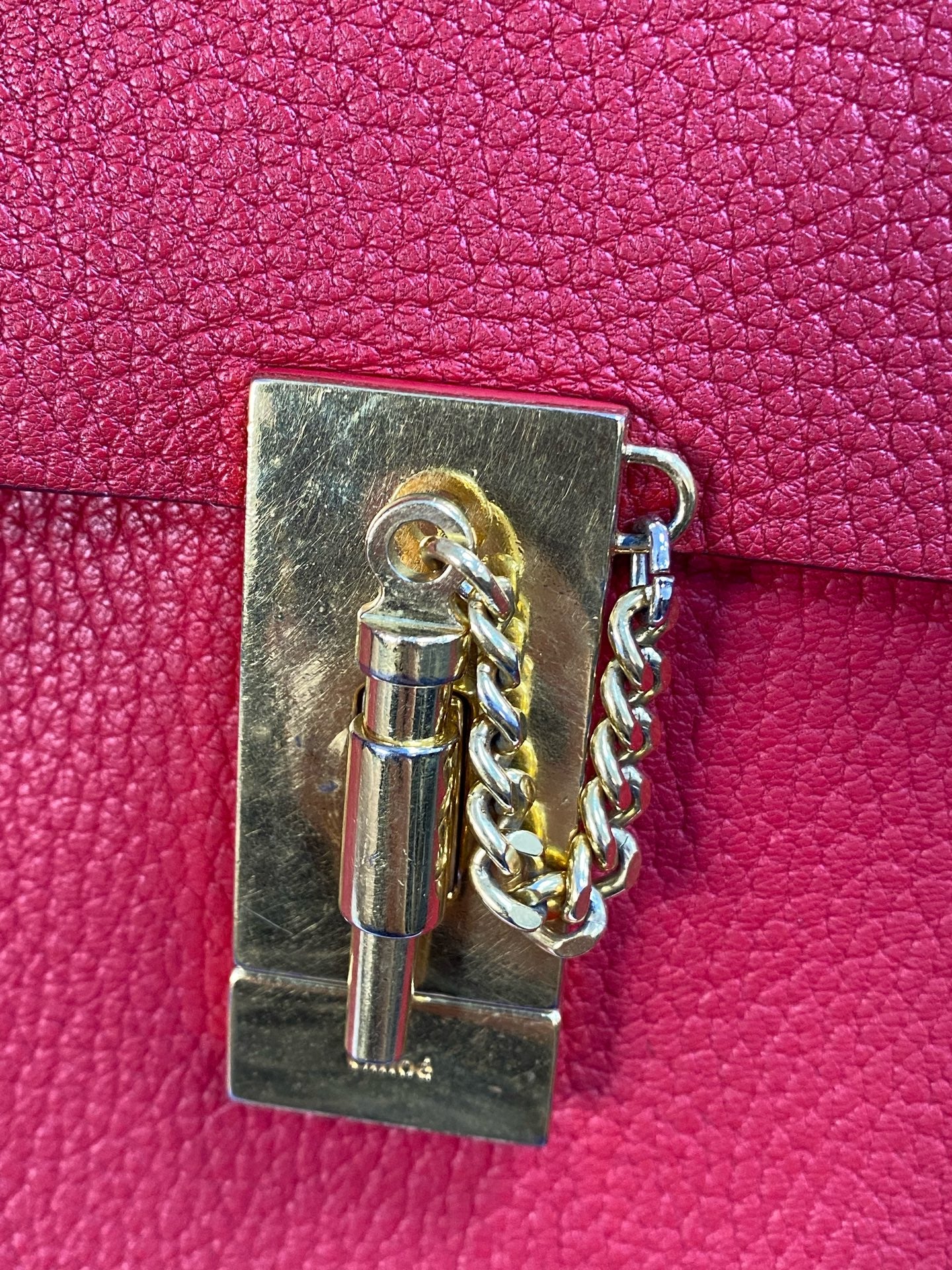 Chloe Metal Red Crossbody