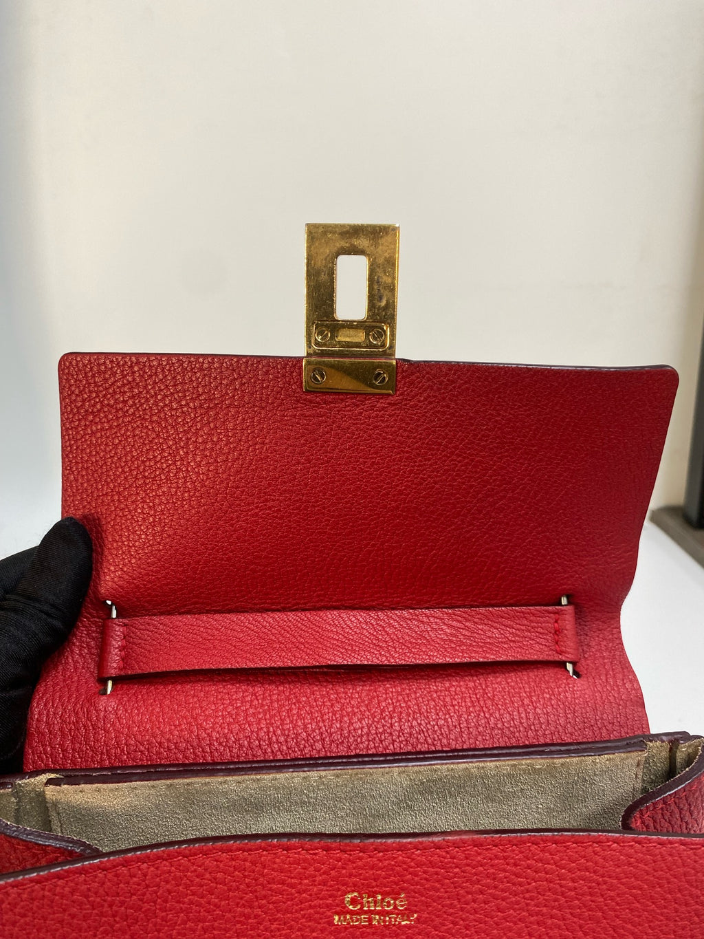Chloe Metal Red Crossbody