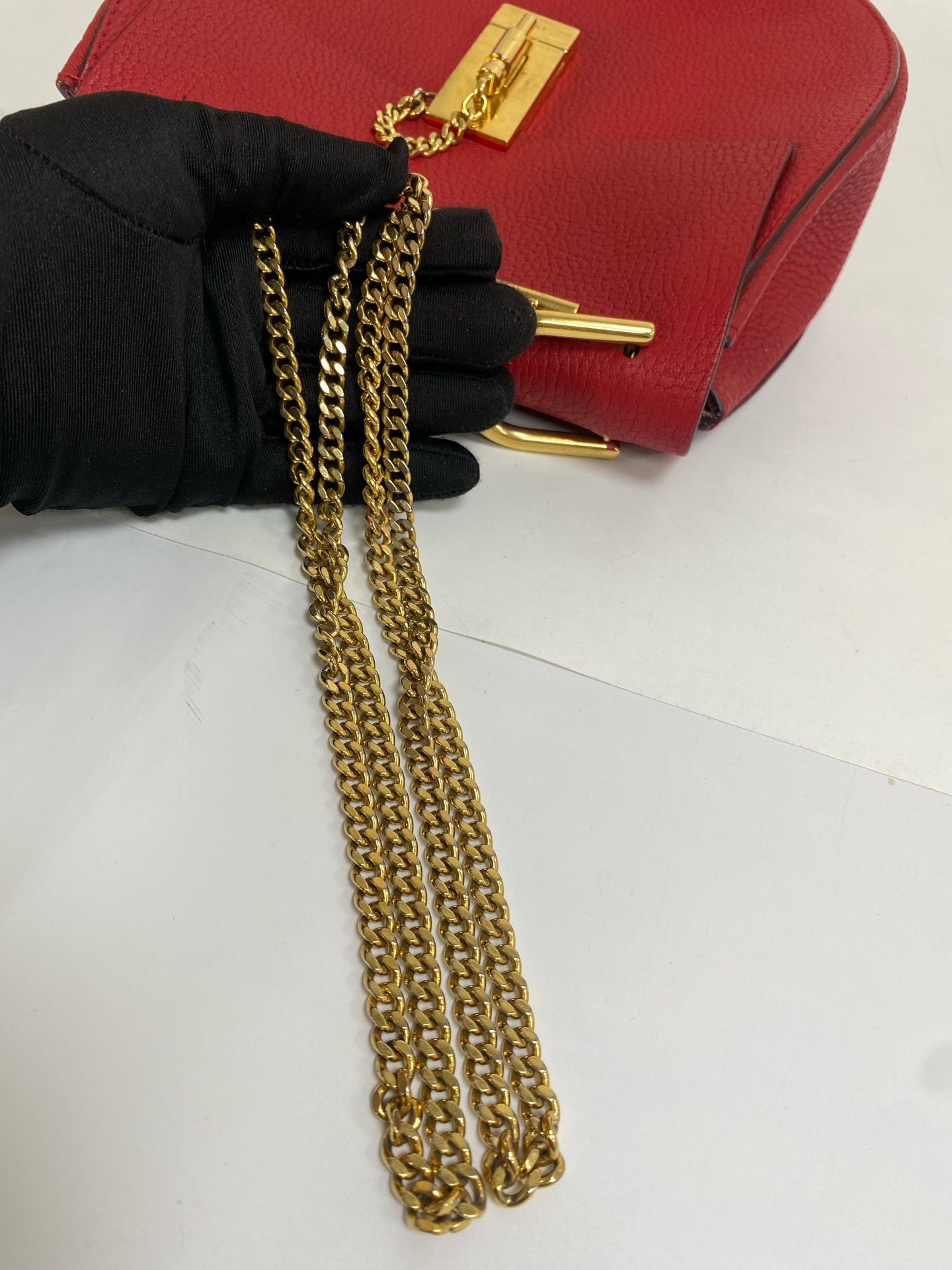 Chloe Metal Red Crossbody