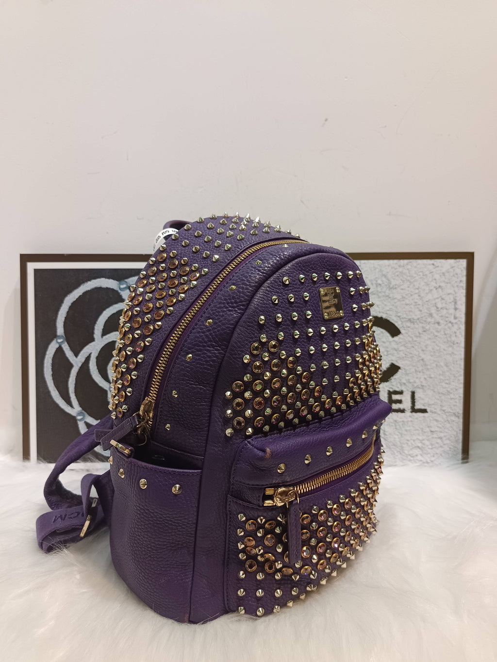 Chanel Metal Purple Backpack