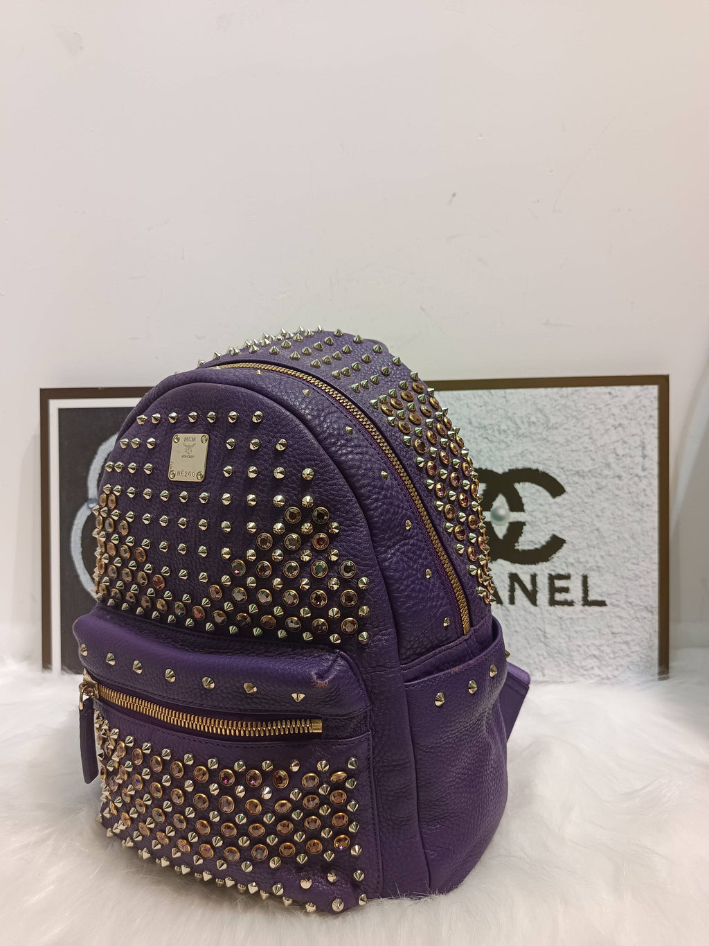 Chanel Metal Purple Backpack