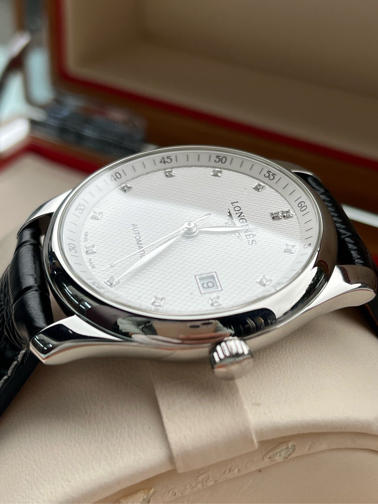 Longines White Mechanical watch