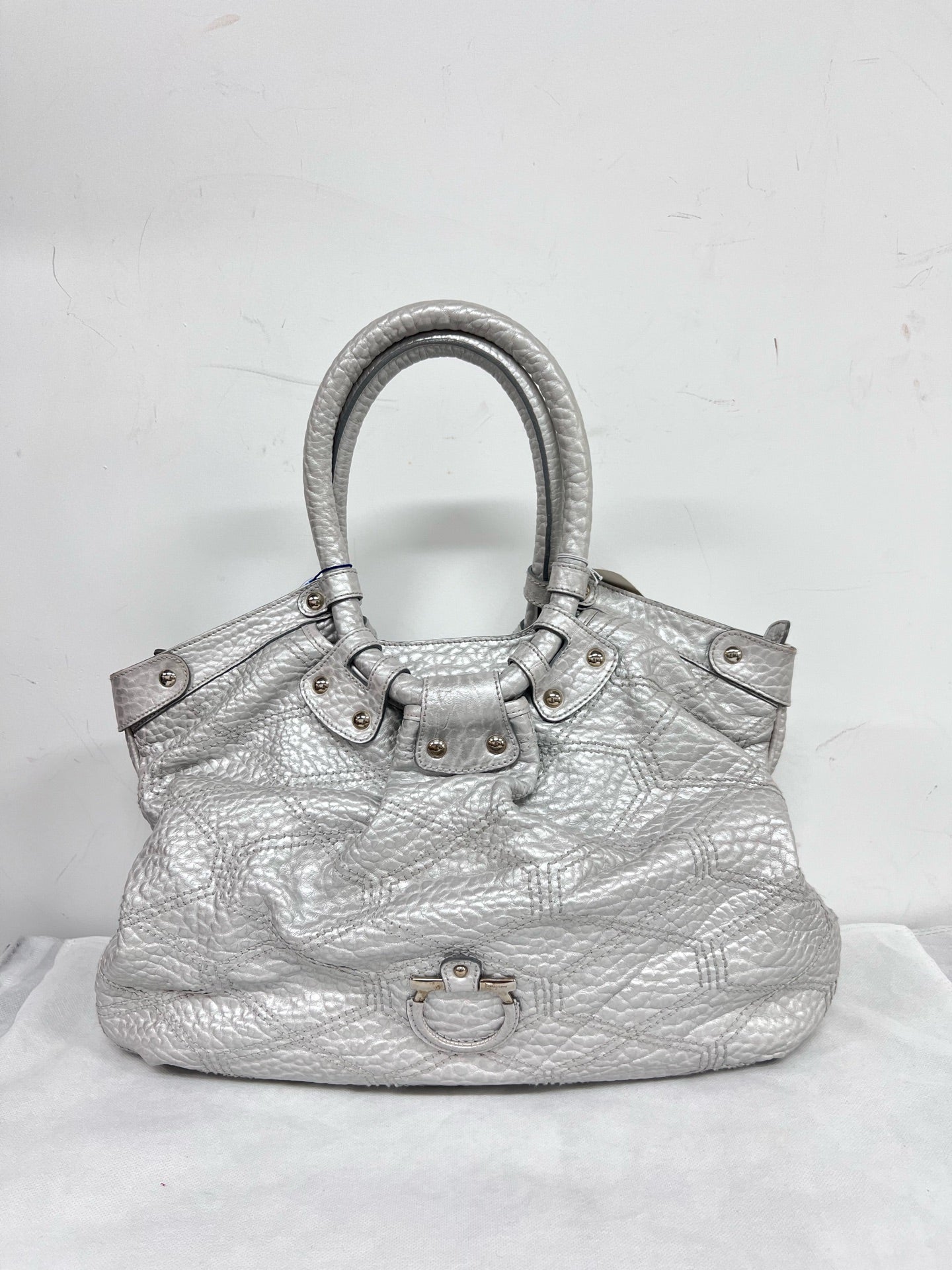 Salvatore Ferragamo Silver Tote
