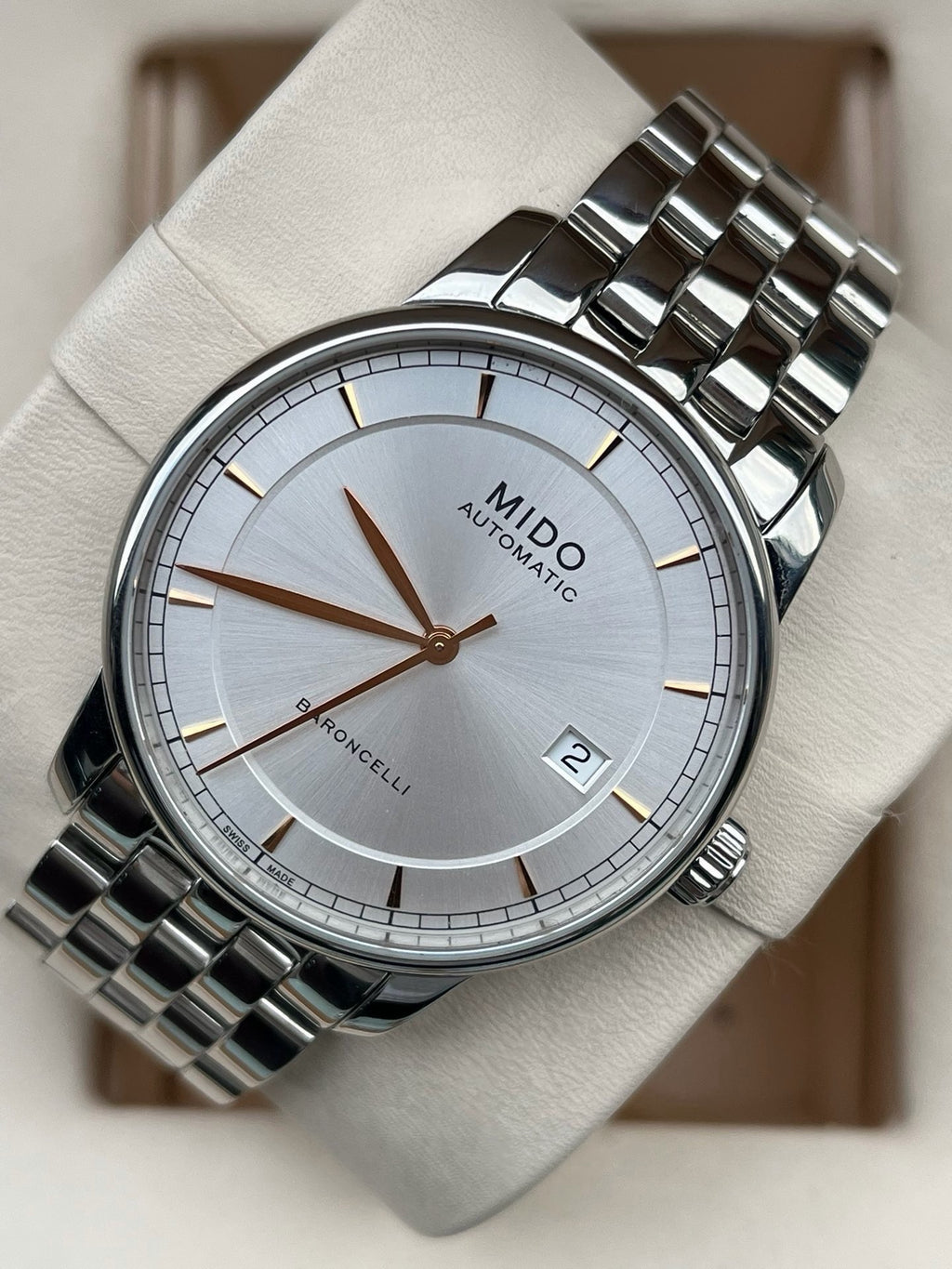 Mido Berenice Silver Automatic (self-winding) watch 38 millimeters M8600.4.10.1