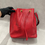 Louis Vuitton Red Bucket & Drawstring Bag