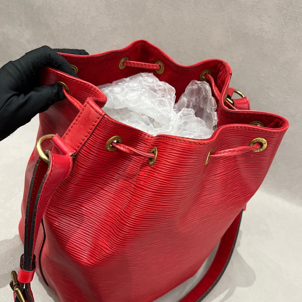 Louis Vuitton Red Bucket & Drawstring Bag