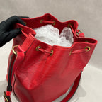Louis Vuitton Red Bucket & Drawstring Bag