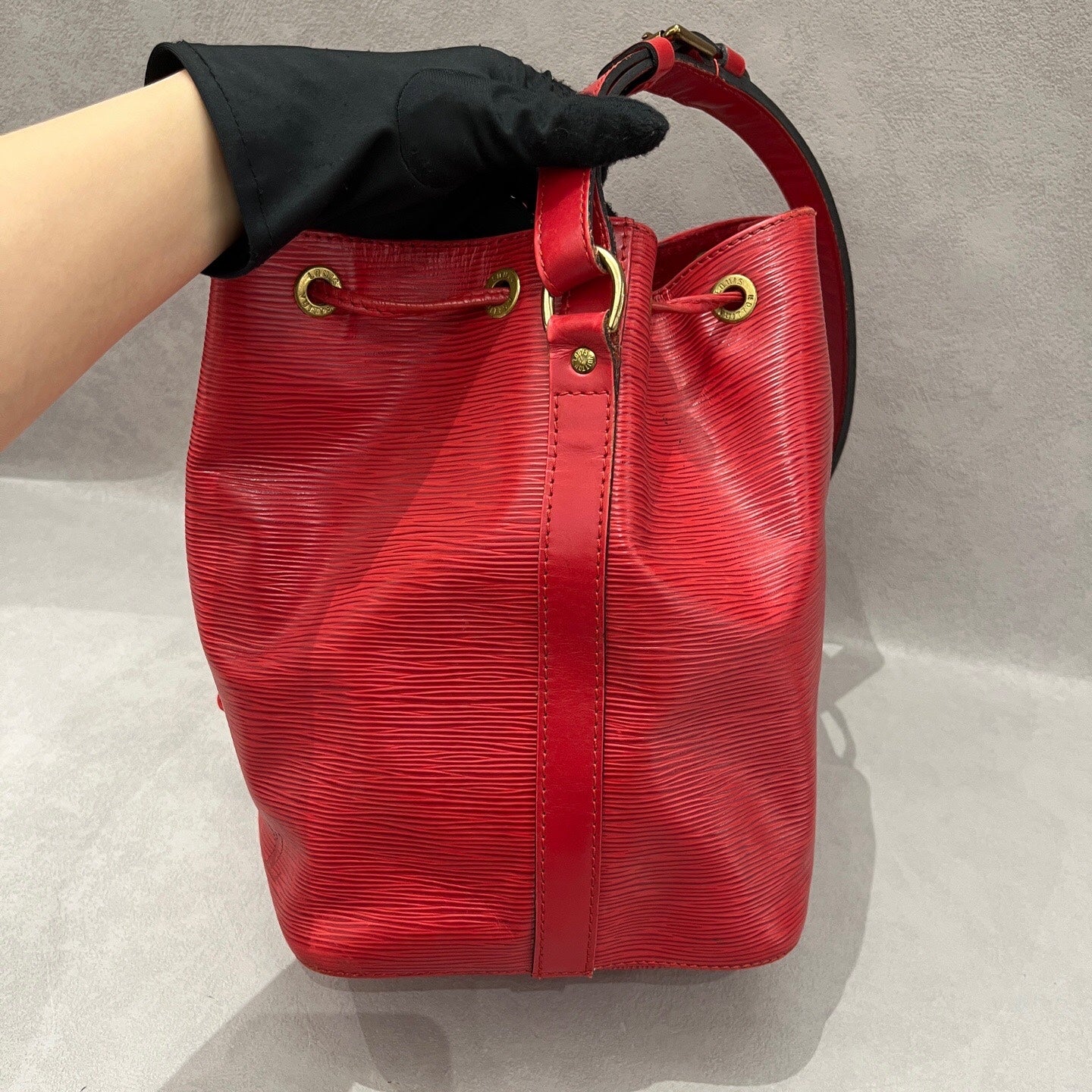 Louis Vuitton Red Bucket & Drawstring Bag