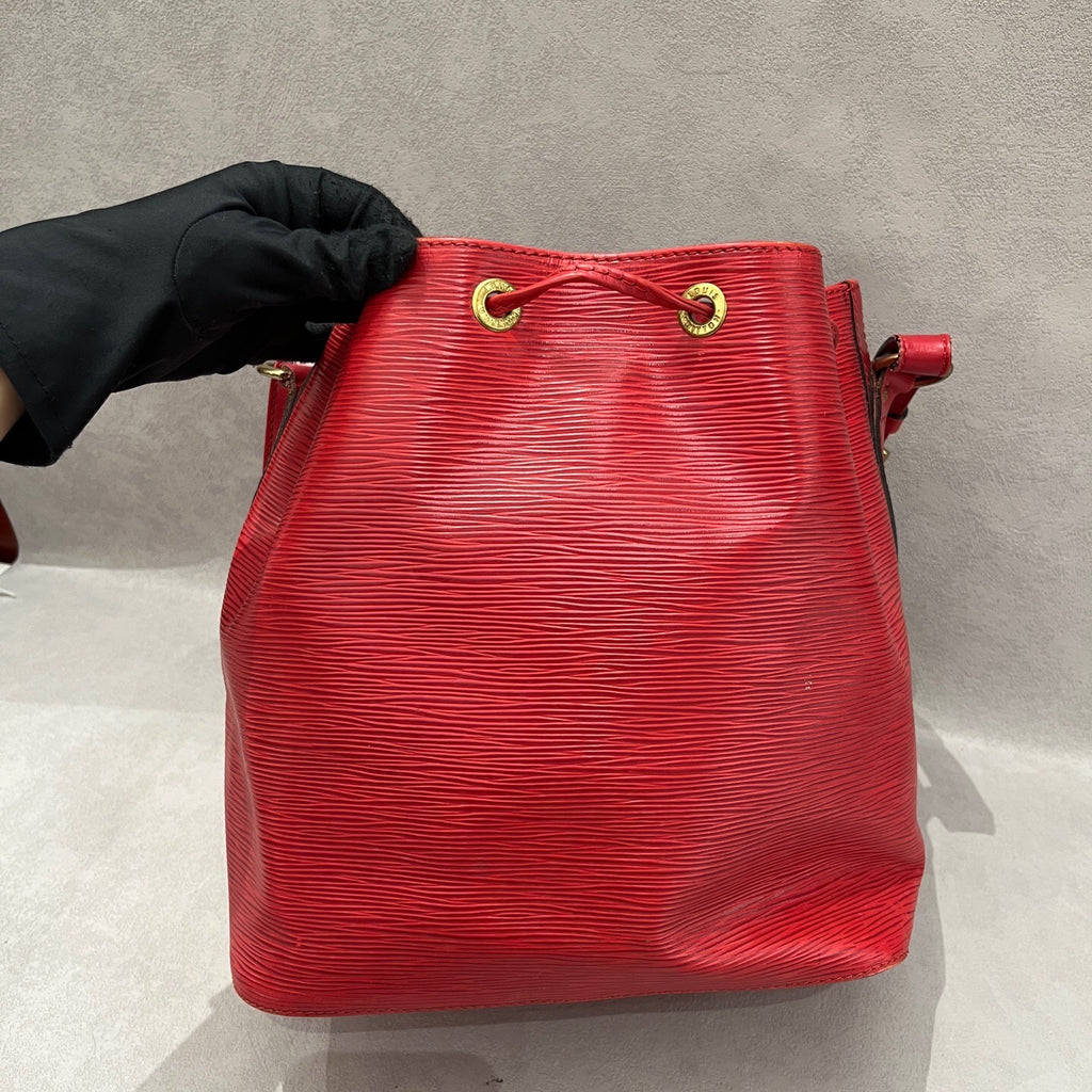 Louis Vuitton Red Bucket & Drawstring Bag