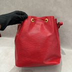 Louis Vuitton Red Bucket & Drawstring Bag