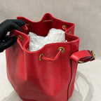 Louis Vuitton Red Bucket & Drawstring Bag