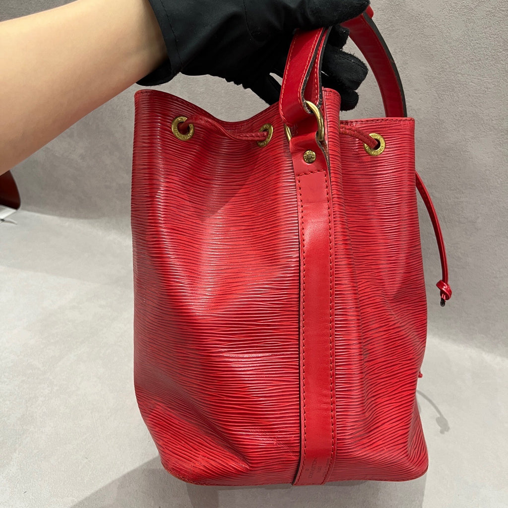 Louis Vuitton Red Bucket & Drawstring Bag