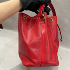 Louis Vuitton Red Bucket & Drawstring Bag