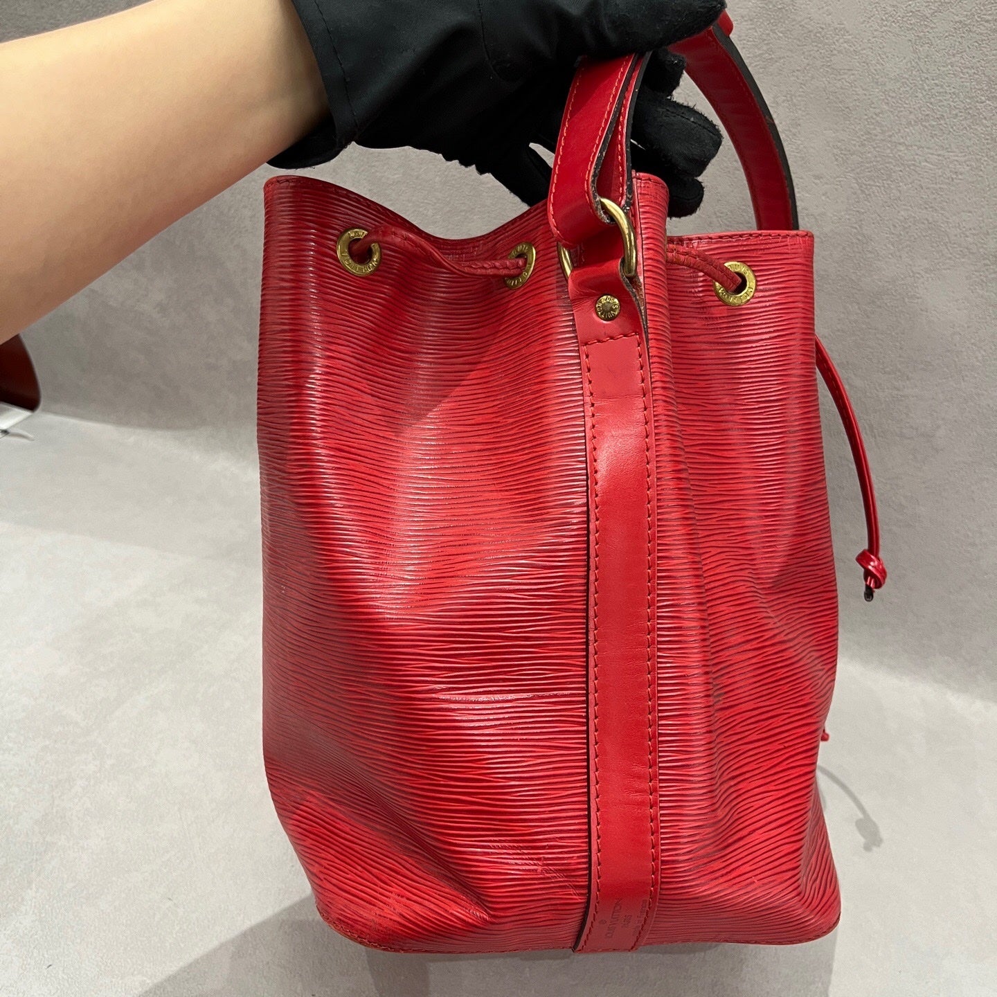 Louis Vuitton Red Bucket & Drawstring Bag