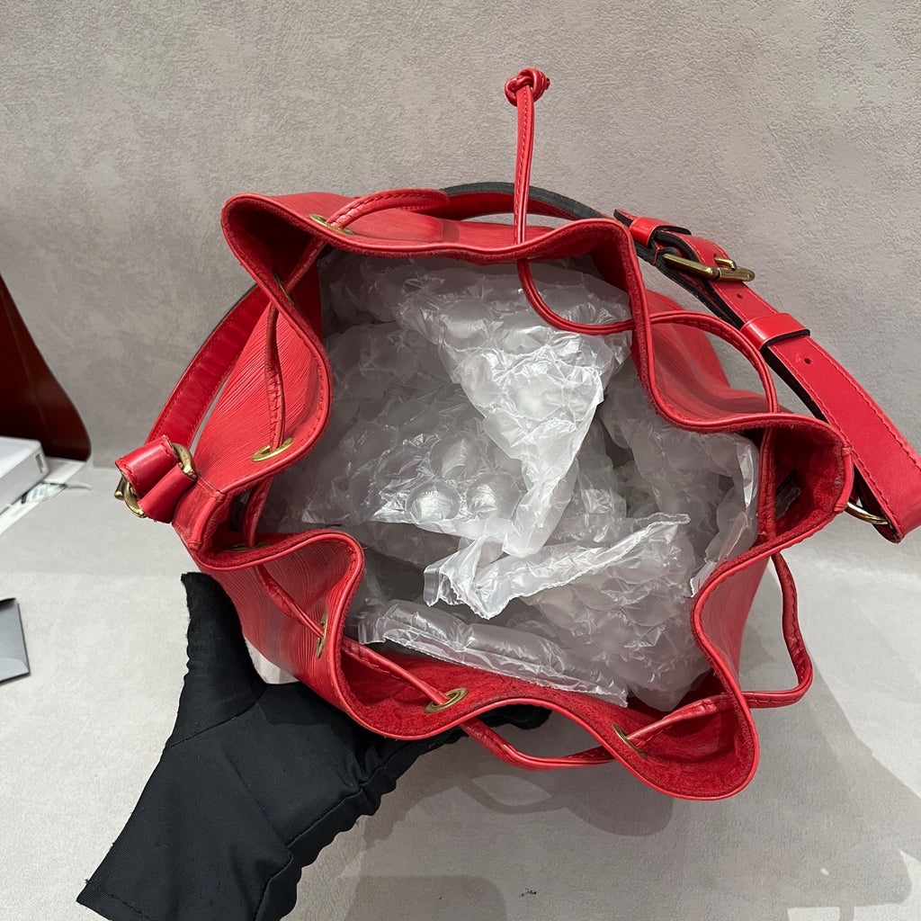 Louis Vuitton Red Bucket & Drawstring Bag