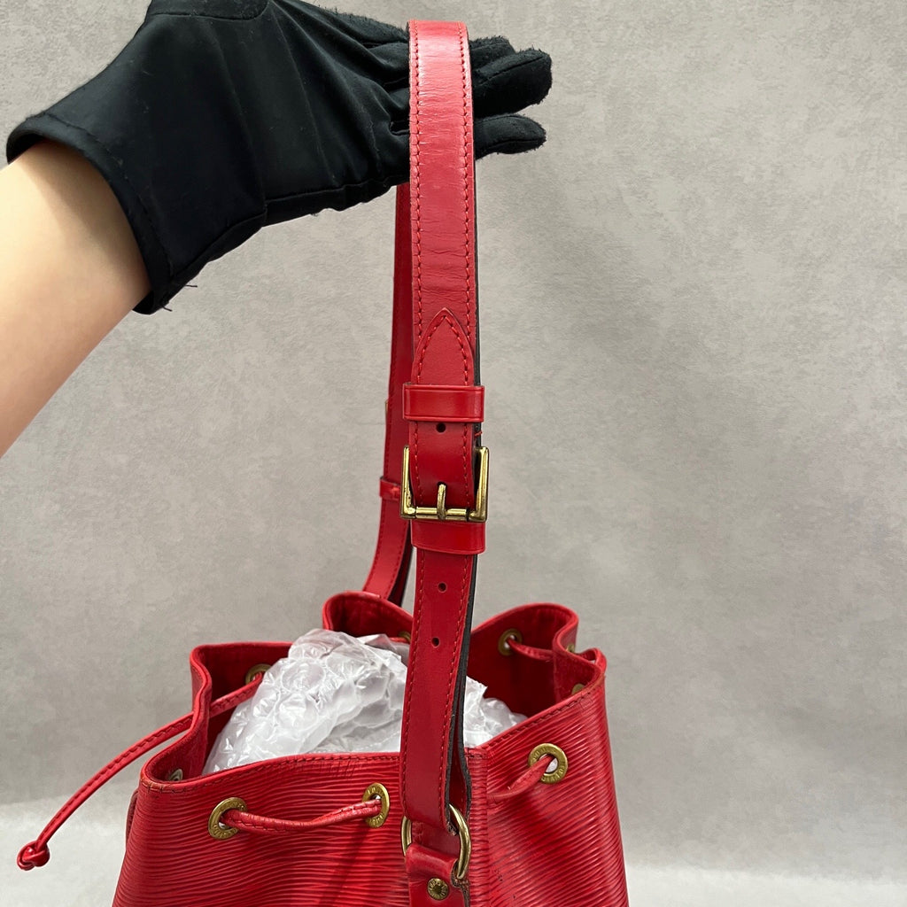 Louis Vuitton Red Bucket & Drawstring Bag