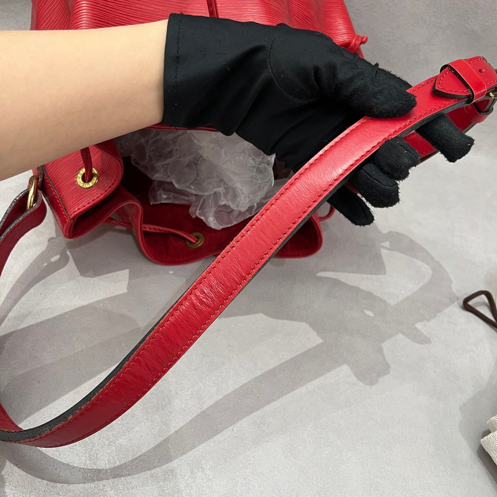 Louis Vuitton Red Bucket & Drawstring Bag