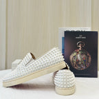 Christian Louboutin White Loafers 42 .5