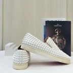 Christian Louboutin White Loafers 42 .5