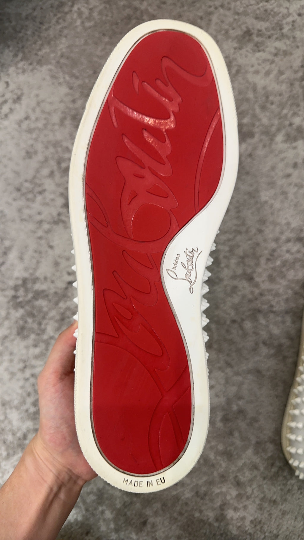 Christian Louboutin White Loafers 42 .5