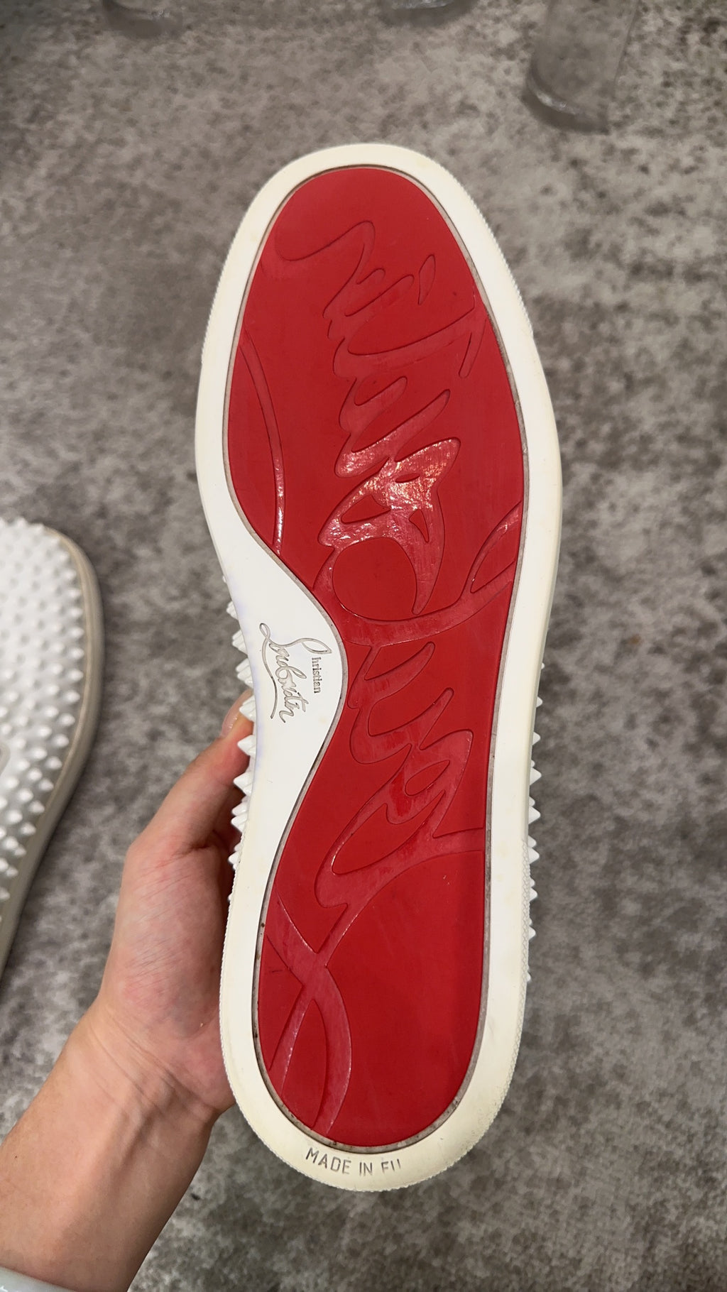 Christian Louboutin White Loafers 42 .5
