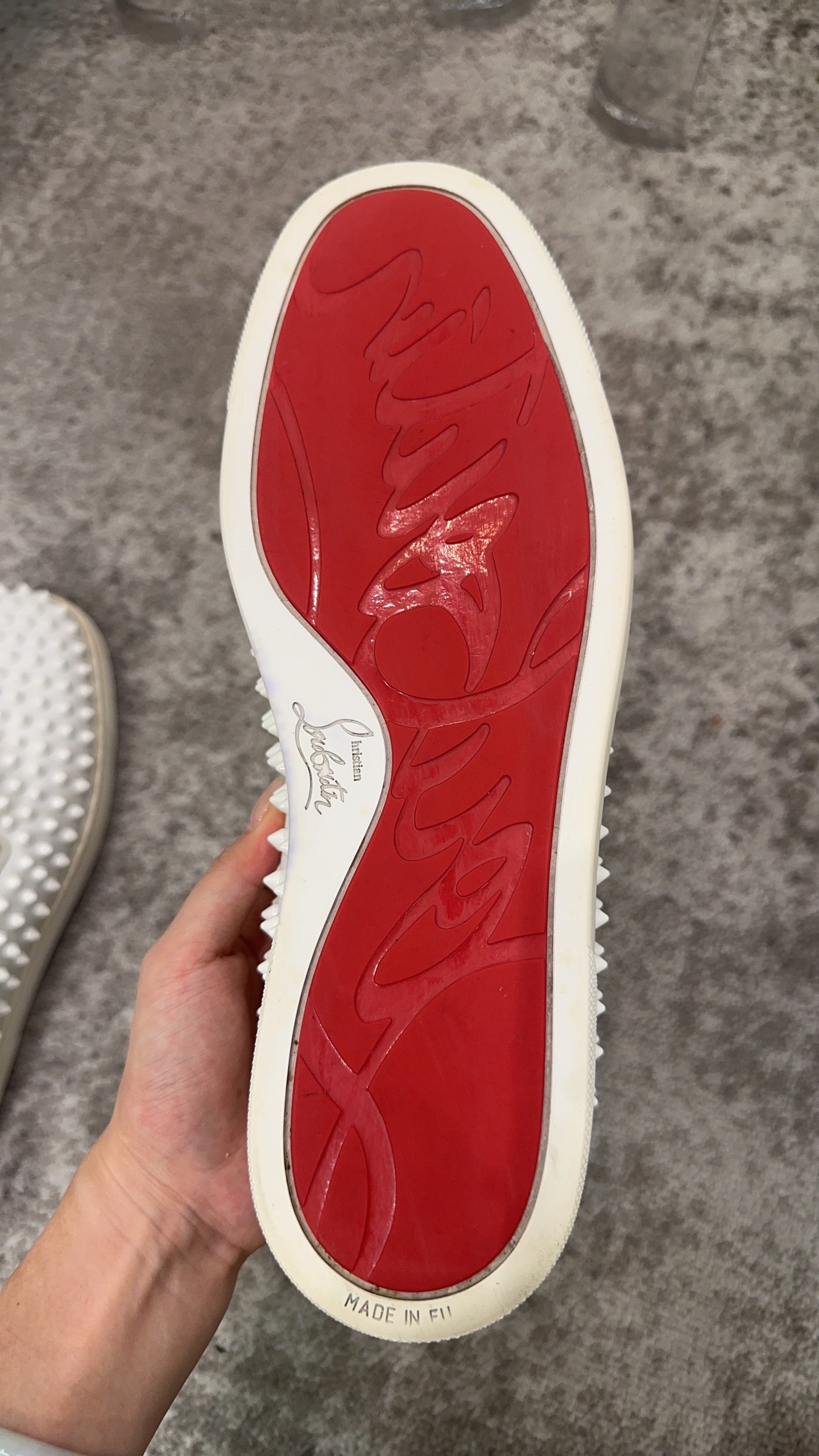 Christian Louboutin White Loafers 42 .5