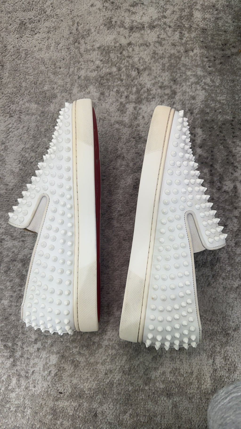 Christian Louboutin White Loafers 42 .5