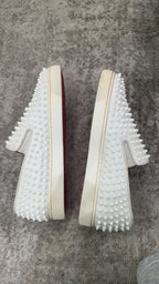 Christian Louboutin White Loafers 42 .5