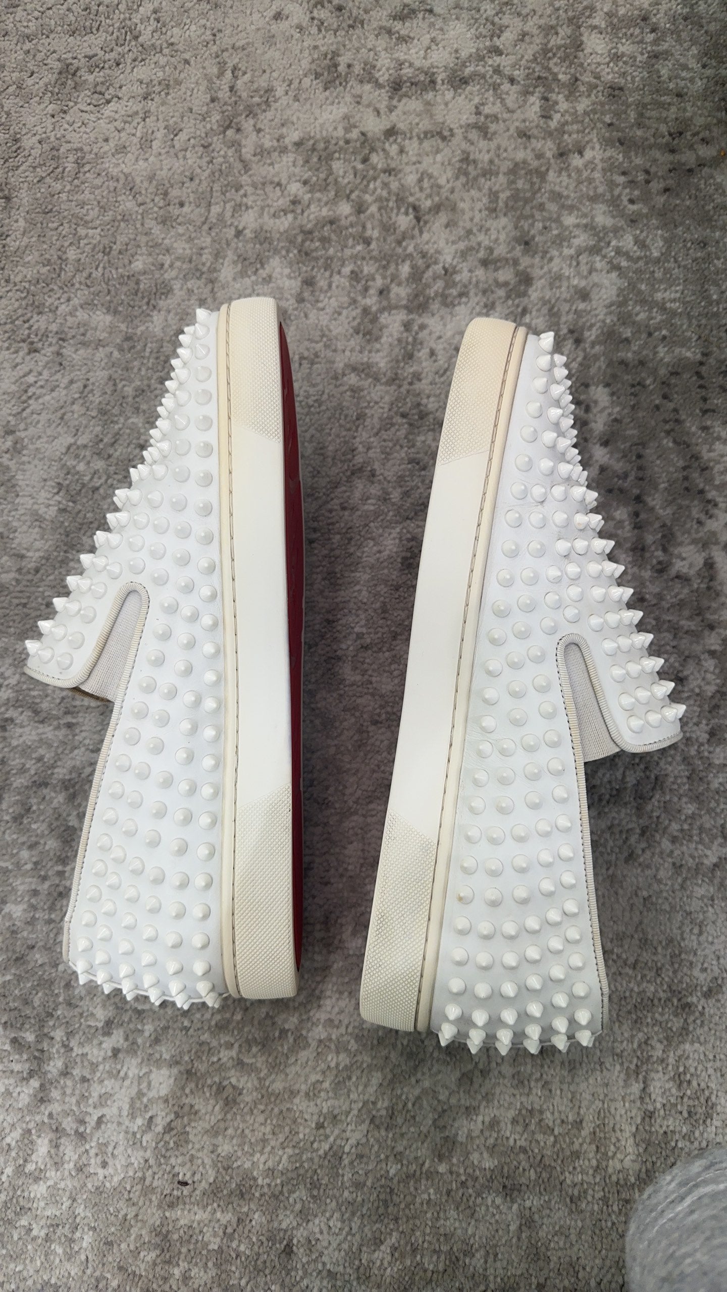 Christian Louboutin White Loafers 42 .5