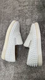 Christian Louboutin White Loafers 42 .5