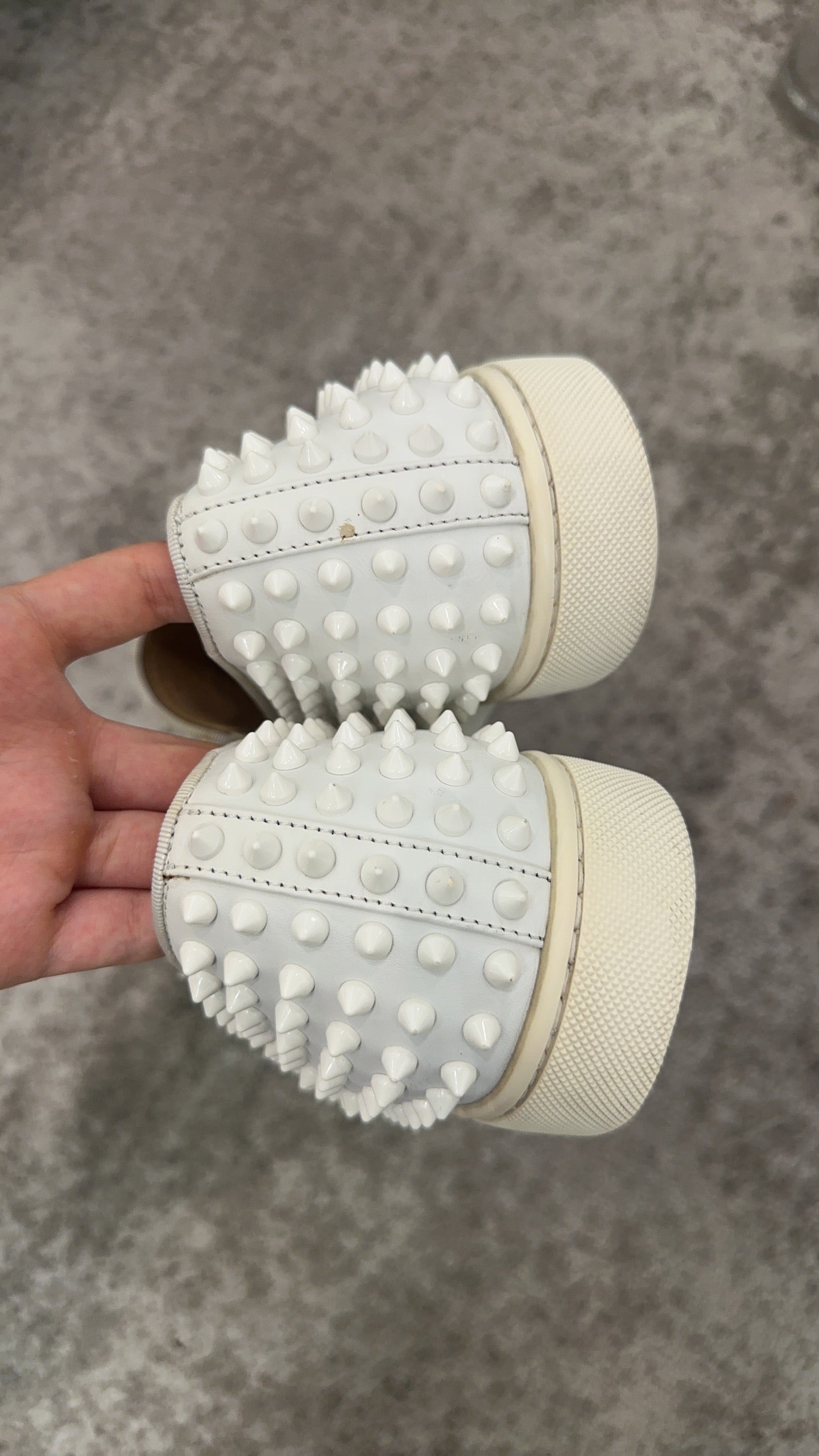 Christian Louboutin White Loafers 42 .5